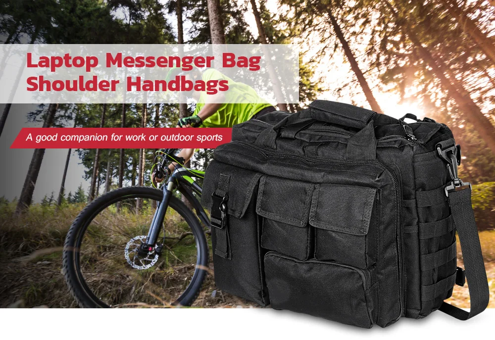Outlife Military Laptop Messenger Bag Multifunctional Briefcase Shoulder Handbag