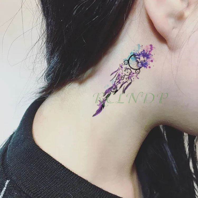 Водостойкая временная татуировка наклейка цвет Ловец снов перо бабочка стиль поддельные тату флэш боди-арт тату для мужчин и женщин