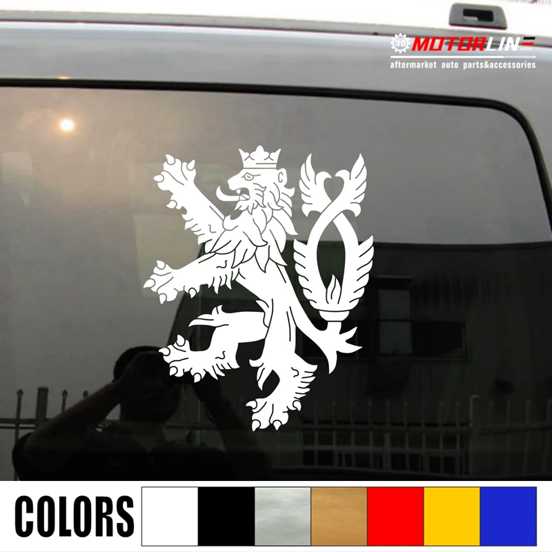

Czech Republic Lion Decal Sticker Czechs Car Vinyl pick size color no bkgrd b