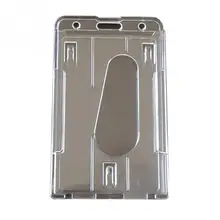 ID Card Case Double Side жесткий Пластик Многофункциональный Портативный работы держатель для карт