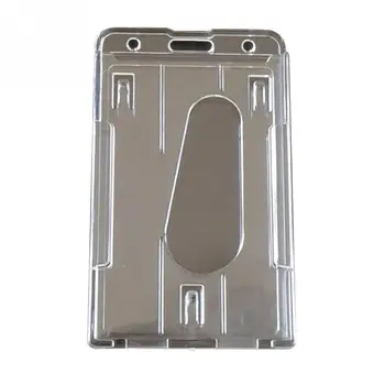 

Durable and reliable ID Card Case Double Side Hard Plastic Multi-use Portable Work Card Holder