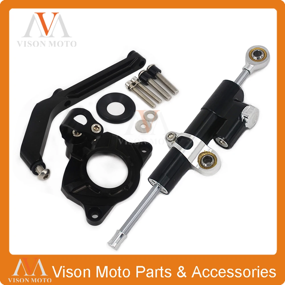 CNC Steering Damper Set Stabilizer With Bracket Mounting Assemblly For