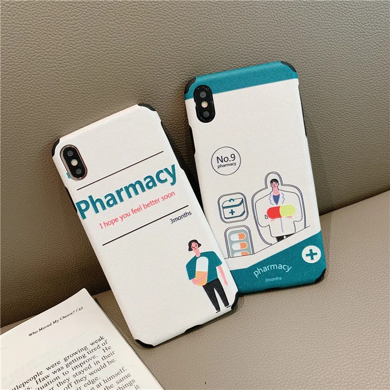

Fashion Couple illustration Phone Case For iphone XS Max XR X Case For iphone 6 6s 7 8 plus Cover Retro Funny Matte Soft Cases