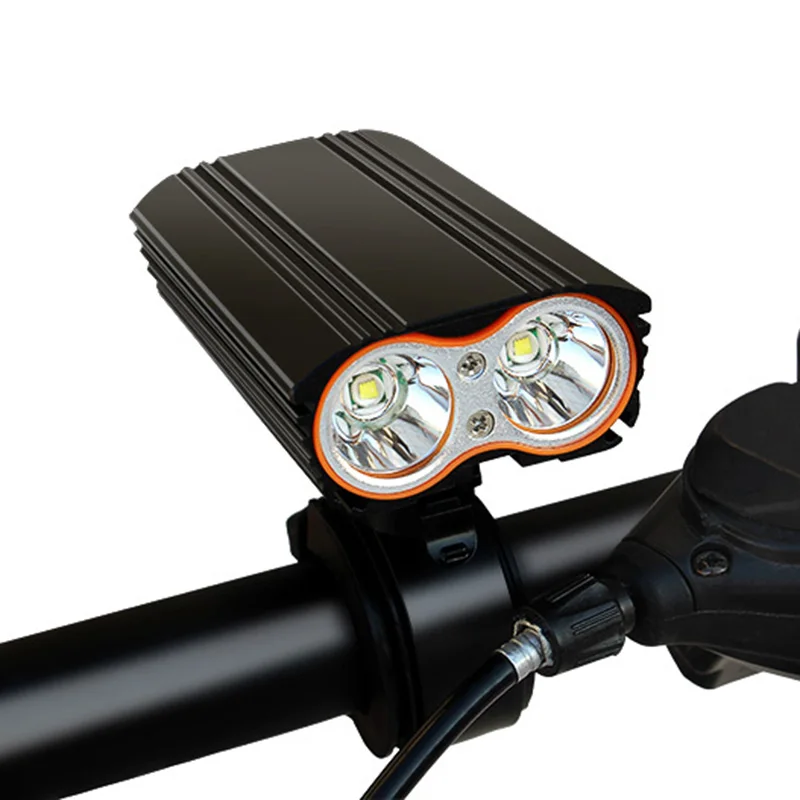 Встроенный аккумулятор Usb Перезаряжаемый велосипедный фонарь передний велосипед свет фонарик двойной светодио дный фонарь аксессуары
