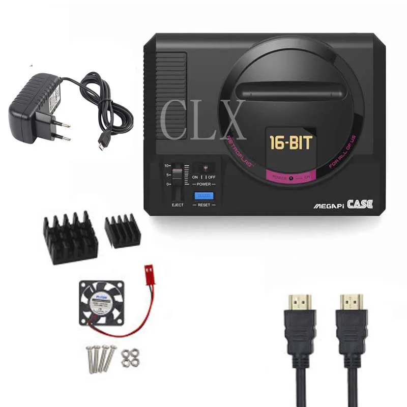 Чехол Retroflag MEGAPi + 5V 3A power вентилятор теплоотвод питание HDMI для Raspberry Pi 3 B Plus (3B +) / 3B