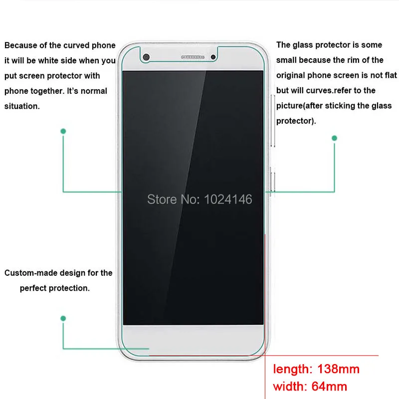Прозрачное закаленное стекло для ZTE Blade Z10 / Z 10 5 2 дюйма защита экрана ультратонкая