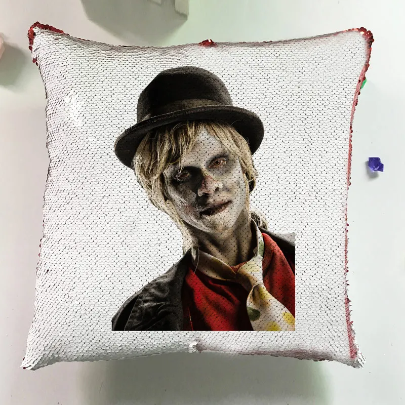 Fashion Movie Cushions Home Decor Couch Pillows Reversible Sequin Pillowcase Glitter Seat Horror Cushion Cover Sofa J050 (10)