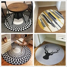 Круглый ковер, коврик для двери, современные ковры для гостиной, ковер для спальни, Противоскользящий коврик для пола, коврик для дома, Текстиль