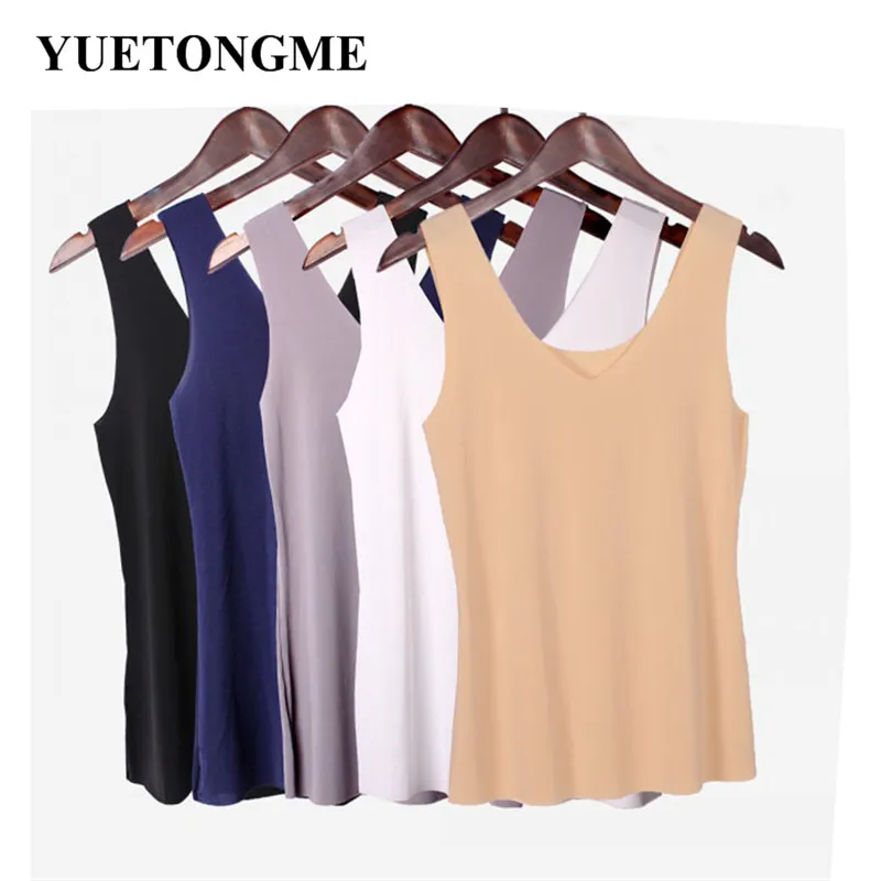 Yuetongme Большие размеры летние Для женщин топы Женский Bodycon танки рукавов