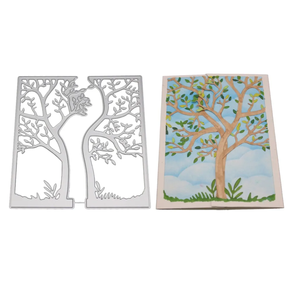 

Tree Stitched Metal Cutting Dies For DIY Scrapbooking Card Making Album Stencil Embossing Clear Background Stamps And Dies 2019