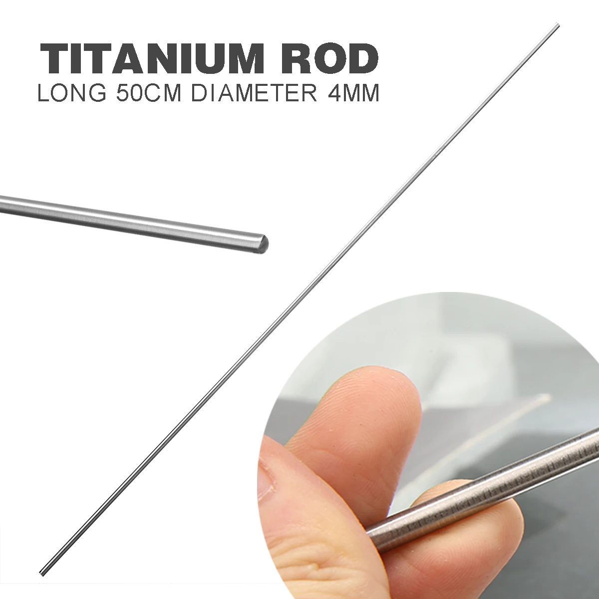 1Pcs Grade 5 GR5 Titanium rod Mayitr Titanium Ti Bar Metal Rod Stick
