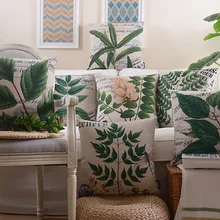 Завод листья Подушки Детские подушки белье хлопок Подушки Детские подушки Home Decor диванные подушки 45x45 см