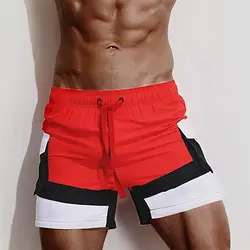 Модные для мужчин's Лоскутные шорты Плавание Пляжные шорты летние пляжные шорты модные повседневное быстросохнущая Мужчин 'S шорты для