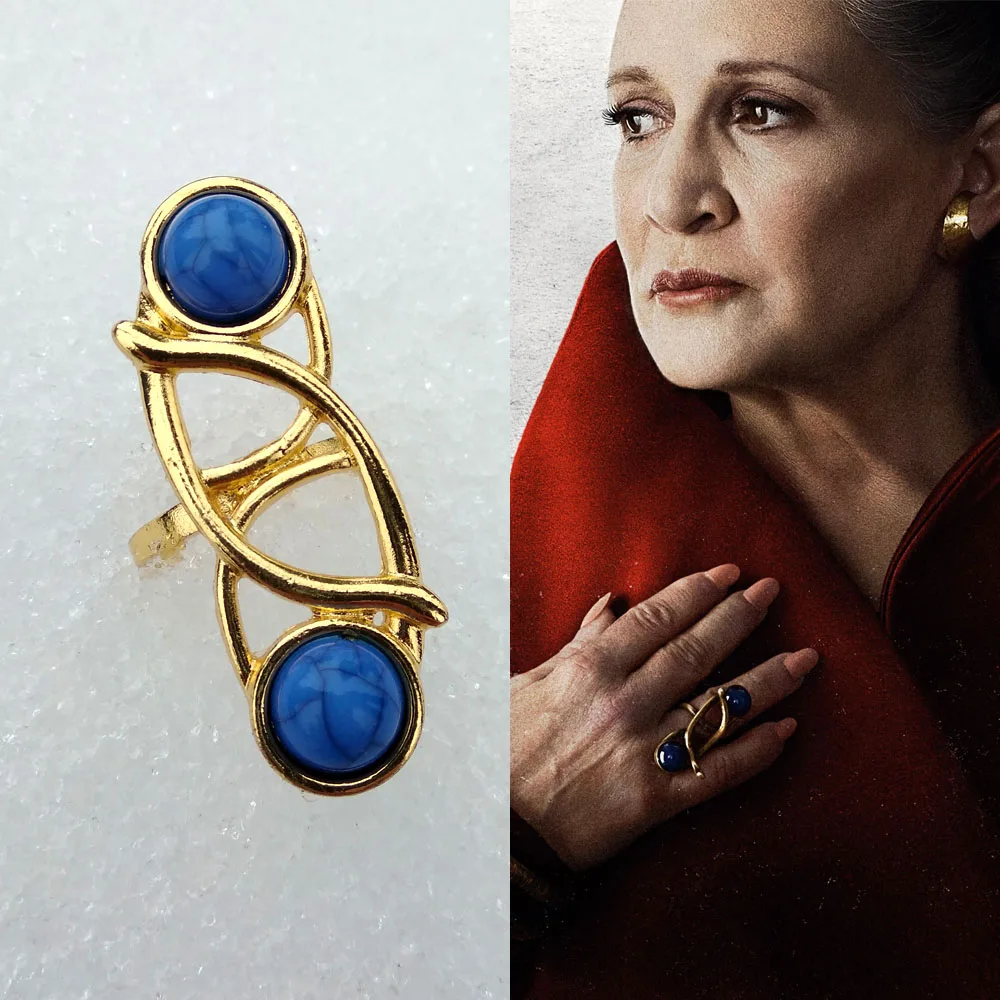 

2018 Movie Star Wars Princess Leia Organa Solo Cosplay Finger Rings Accessories Metal Props Gift Collectibles Halloween with Box