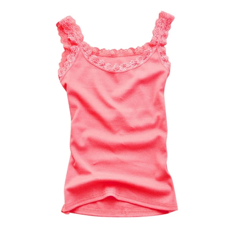 Летние модные женские сексуальные топы, разноцветные безрукавные облегающие темпераментные футболки, кружевные топики