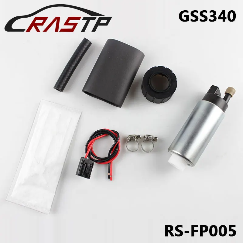 

RASTP-Stainless Steel 255LPH High Pressure ELectric Fuel Pump Kit Universal GSS34 RS-FP005