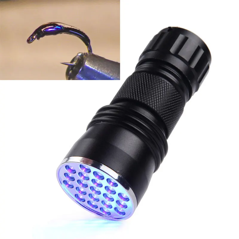 21LED универсальный уф клей светильник фонарь для завязывания мухи рыболовные