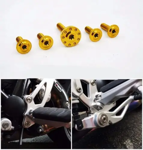 

For BMW R Nine t Titanium Foot Peg Brackets And Brake Lever Bolts 2014+ R9T