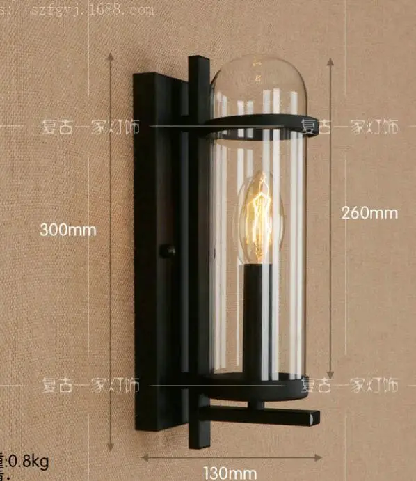 Ретро Винтаж Эдисона Led настенная лампа-подсвечник стиль прикроватная лампа Настенный светильник E14 освещение в помещении ванная комната ZBD0049