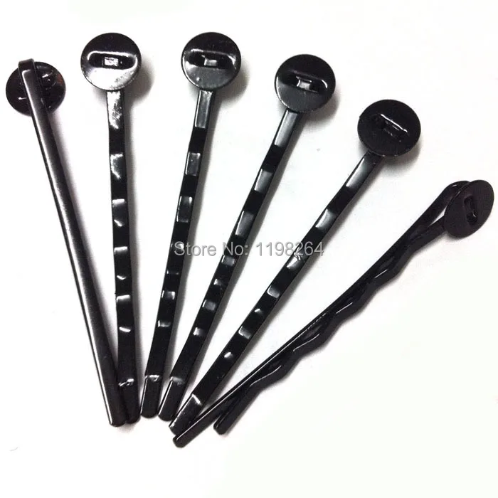 50mm Black Metal Bobby Pin Clips, Hair clips 100pcs/lot Free Shipping