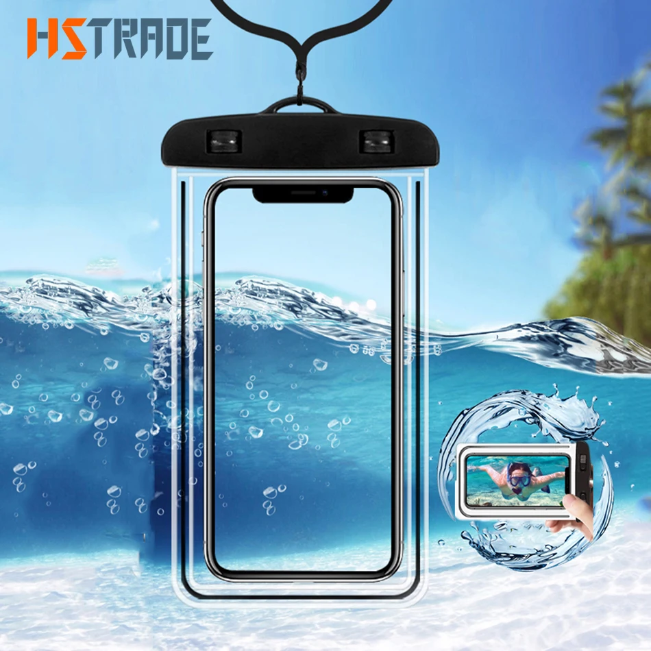 

Waterproof Mobile Phone Case For iPhone X Xs Max Xr 8 7 Samsung S9 Clear PVC Sealed Underwater Cell Smart Phone Dry Pouch Cover