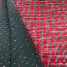 Полуметровая японская двойная Марля из хлопковой ткани Лоскутная стеганая ткань двухсторонняя ткань в клетку