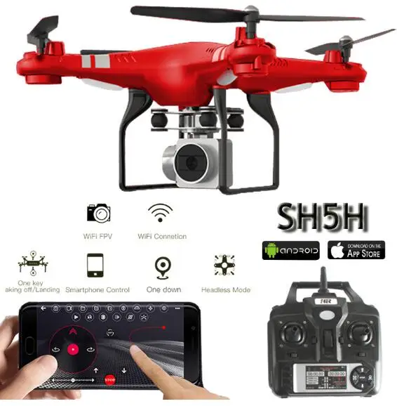 

Upgrade SH5H RC Drone Quadcopter Helicopter Wifi FPV Wide Angle 1080P Camera 4CH Altitude Hold RTF V z5 f11 s20w s30w s70w drone