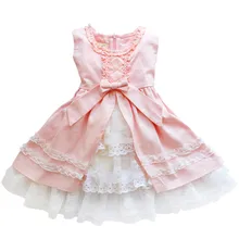 Платье для маленьких девочек, детская школьная одежда на весну-лето, абрикосовое/розовое платье принцессы для дня рождения, Детские платья для 3, 4, 8, 10, 11 лет