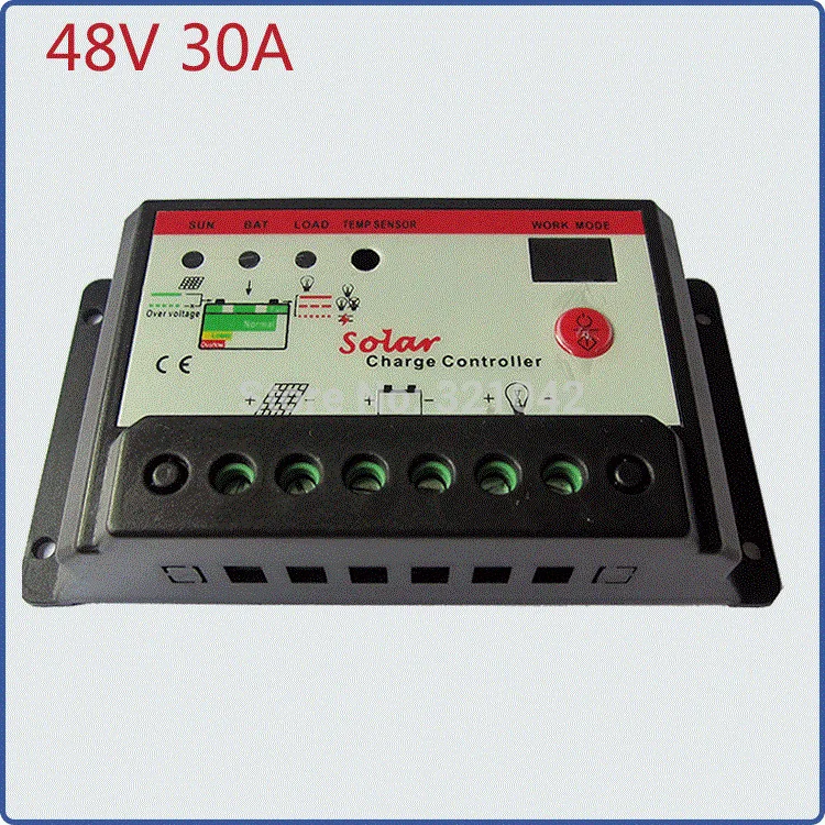

free shipping PWM 30A 48V solar charge controller with time control & light control