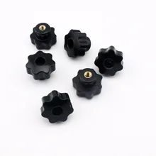 6 шт M6 внутреннюю резьбу, маленького размера, круглой формы с диаметром 32 мм OD головка звездообразная ручка гайка Навинчивающаяся ручка с сквозным отверстием