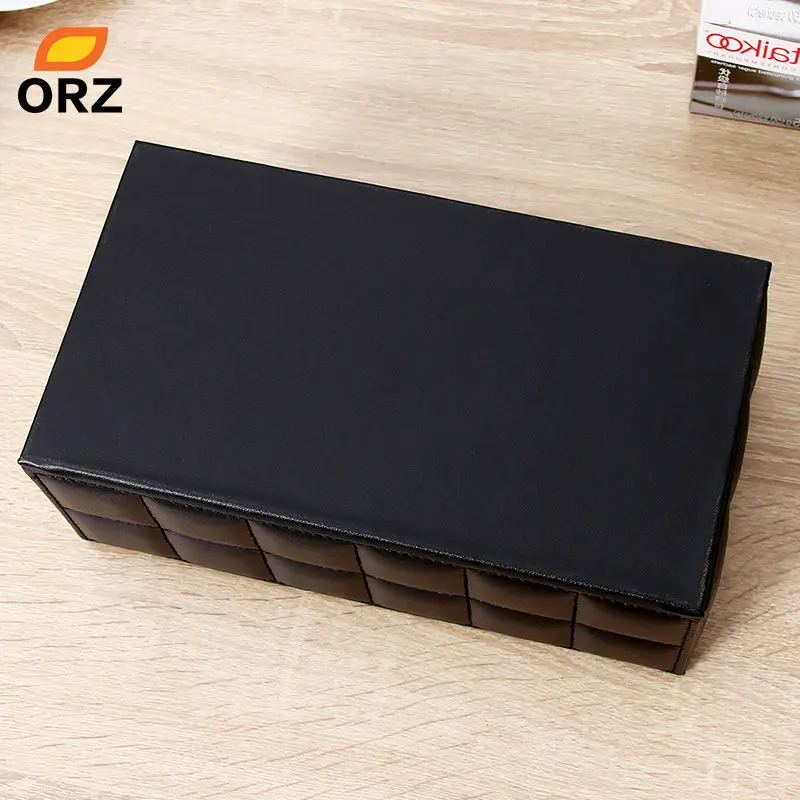 ORZ коробки для бумажных салфеток кожзам чехол лица органайзер офисный
