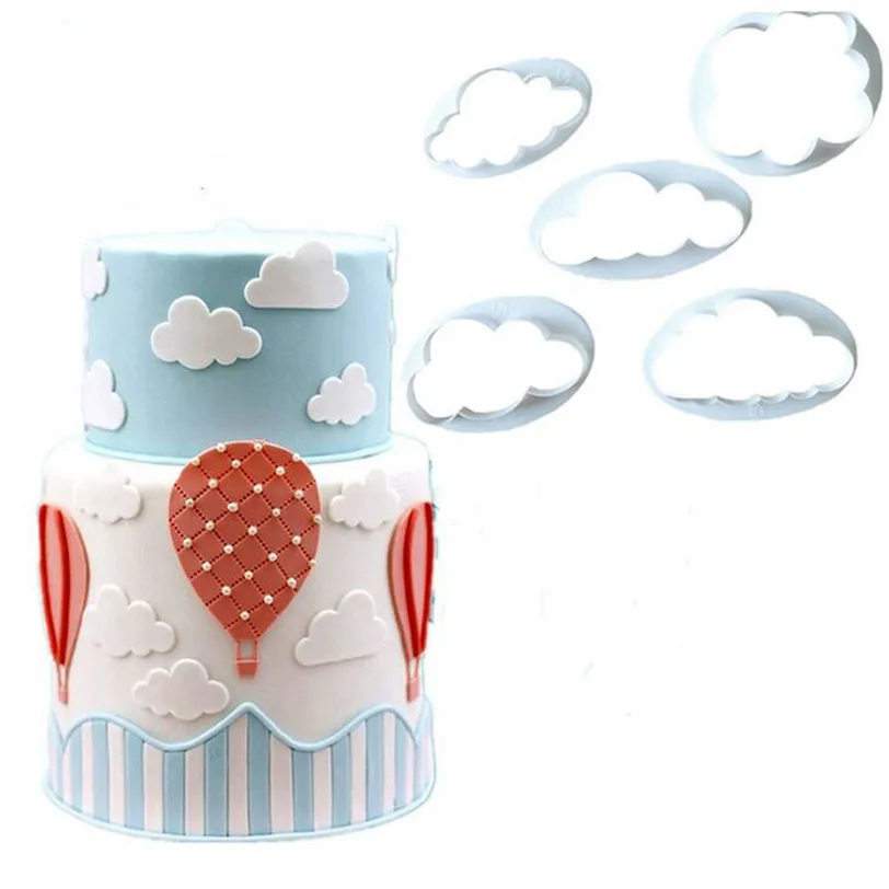 

Cake Shape 5 Pcs Cloud Turn Sugar Decoration Creative Cookies Cutting Model May23