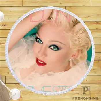 

Custom DIY Customized Microfiber Fabric Madonna Like a Virgin Round Beach Blanket Towel Printed on Demand 150cm #19-01-28-1-18