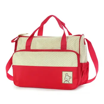 

Hot Selling 5PCS High Quality Tote Baby Shoulder Diaper Bags Durable Nappy Bag Mother Baby Multifunction Bag -B5