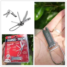 Новая креативная 4 в 1 EDC Отвертка из нержавеющей стали набор многофункциональных брелки в виде инструментов дорожный набор инструментов