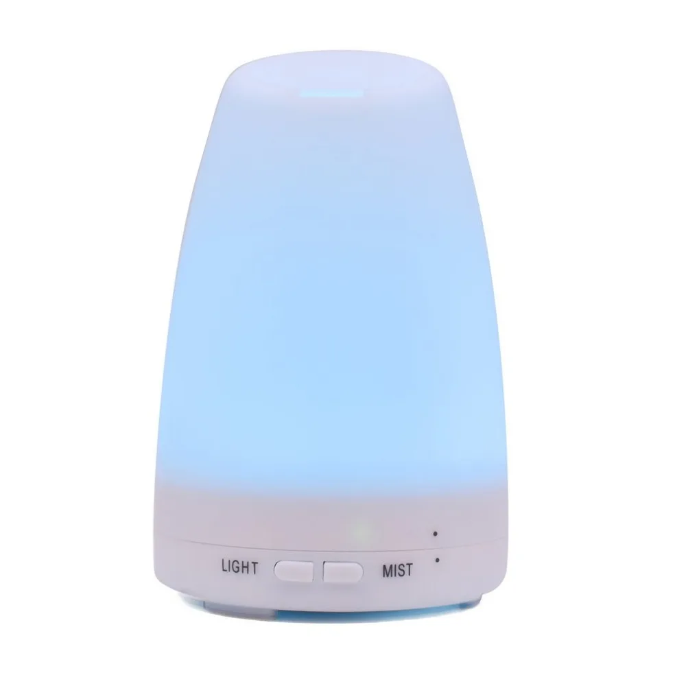 Арома-диффузор для эфирных масел, наклонный рот увлажнитель воздуха с красочными светодиодный свет тумана штепсельная вилка