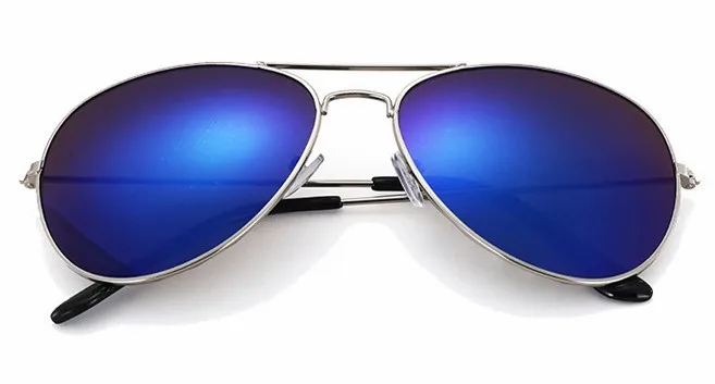Высококачественные мужские женские солнцезащитные очки, фирменный дизайн, ретро очки для вождения, авиация, женские солнцезащитные очки, женские зеркальные очки - Lenses Color: Silver F Blue