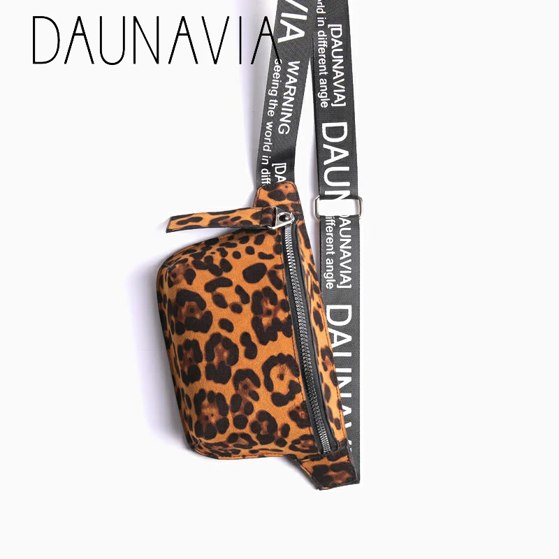 

DAUNAVIA Chest Bag New Fashion Leopard Women Designer Fanny Pack Belt Bag Coin pack purse Female Mini Waist Messenger PU Leather