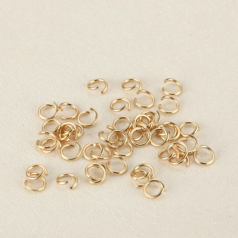 

100pcs/lot 1*6mm gold Silver Color stainless steel Jump Rings Findings split ring 6mm diameter Necklace handmade DIY material
