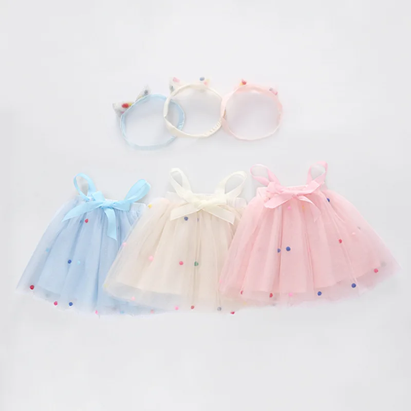 

Vlinder Baby Girl dress baby clothes Summer Sweet Princess Cute Bow Tie Dress Newborn Short Sleeves Infant Dresses 2pcs set