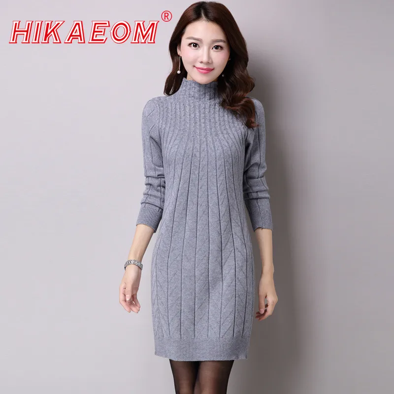 

Autumn Winter New Cashmere Stylish Sweater Pullowers Female Slim Long Sleeve Turtleneck Fashion Slim Bodycon Women Long Sweaters