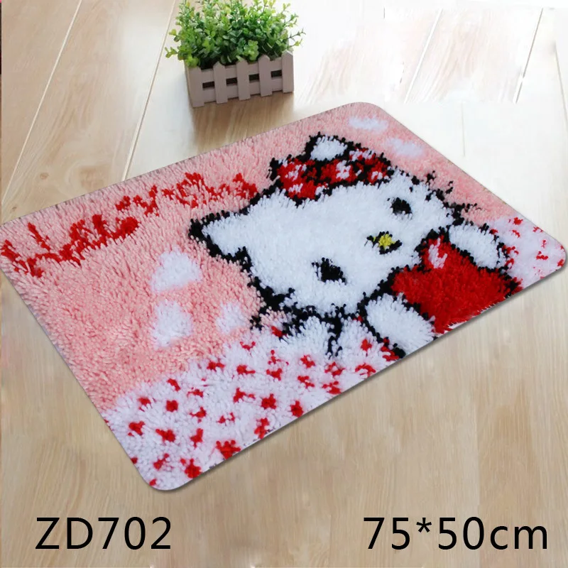 

ZD702 Ground Mat Cushion Latch Hook Kit Embroidery DIY Craft Cross Stitch Needlework Embroidery Counted Cross-Stitching Kit Set