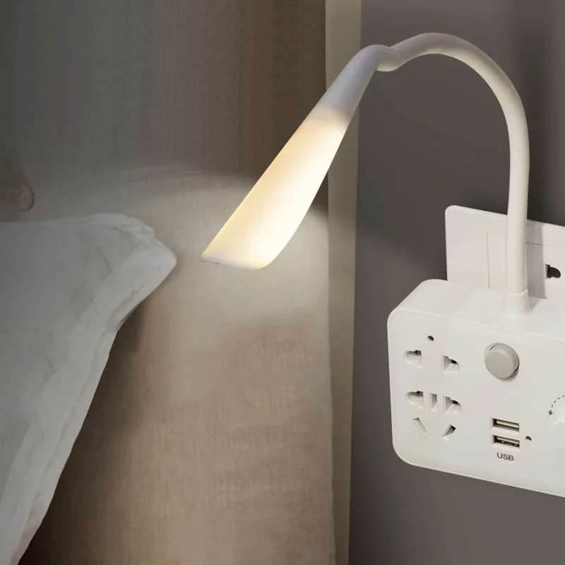 

Smart Conversion Plug Wall Mount Adapter with LED Night Light for Home School Office LB88