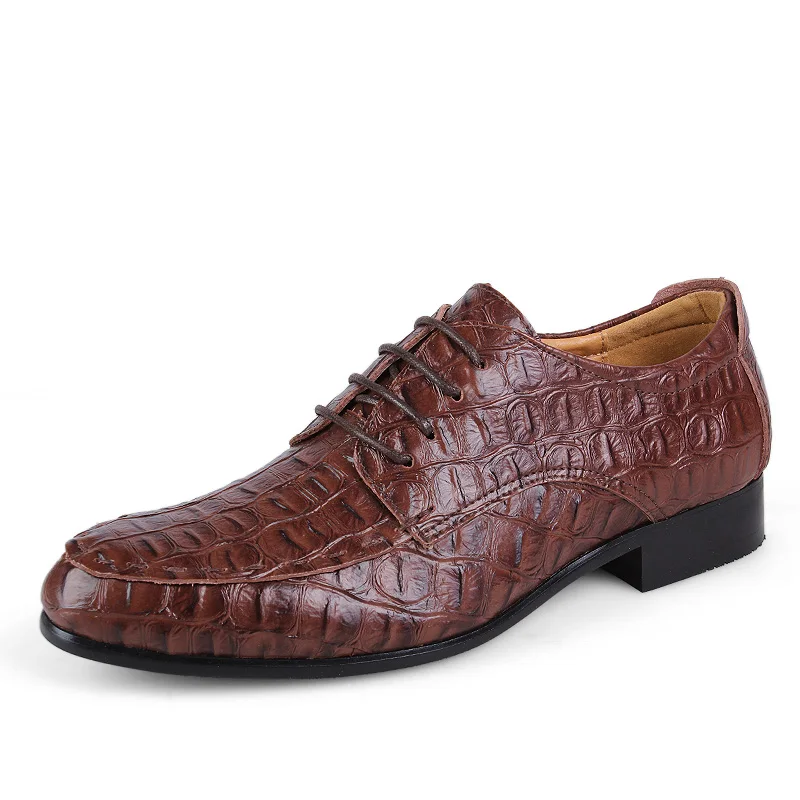 Zapatos para hombre de calidad superior de piel de cerdo de cuero repujado de cuero interior zapatos de fiesta para hombre negro azul marrón casual oxfords zapatos derby _ - Mobile