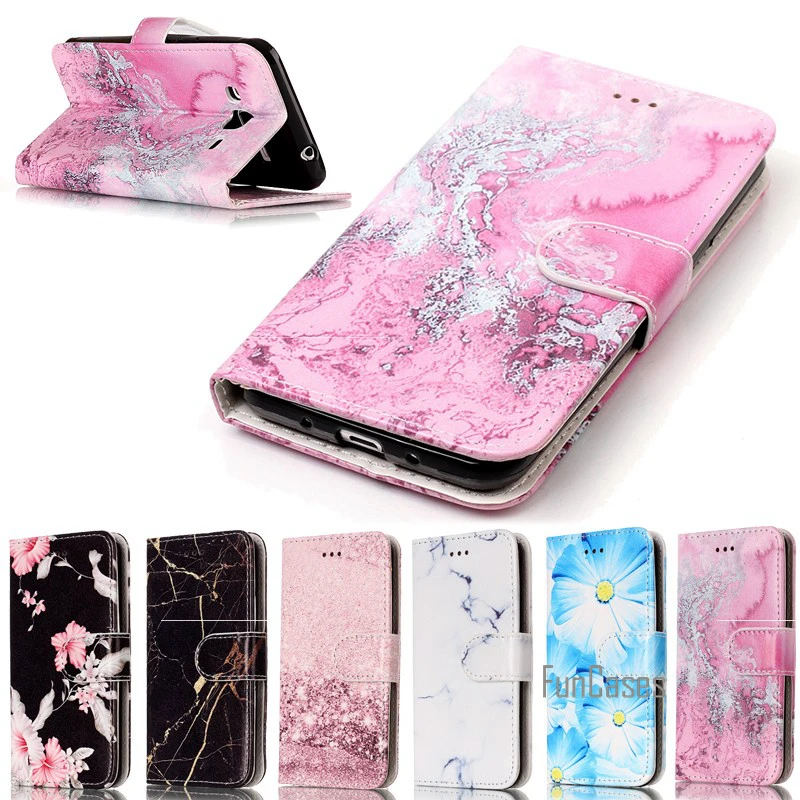 Coque Hoesjes для samsung Galaxy J3 2016 2015 J 3 чехол кожаный бумажник сумки Etui Capinha Carcasa Капа мрамор