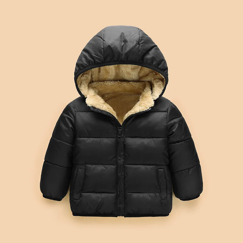 2018 New Kids Winter Jacket Thick Velvet Girls Boys Coat Warm Children's Jackets Cotton Clothing Padded Kid Parkas | Мать и ребенок