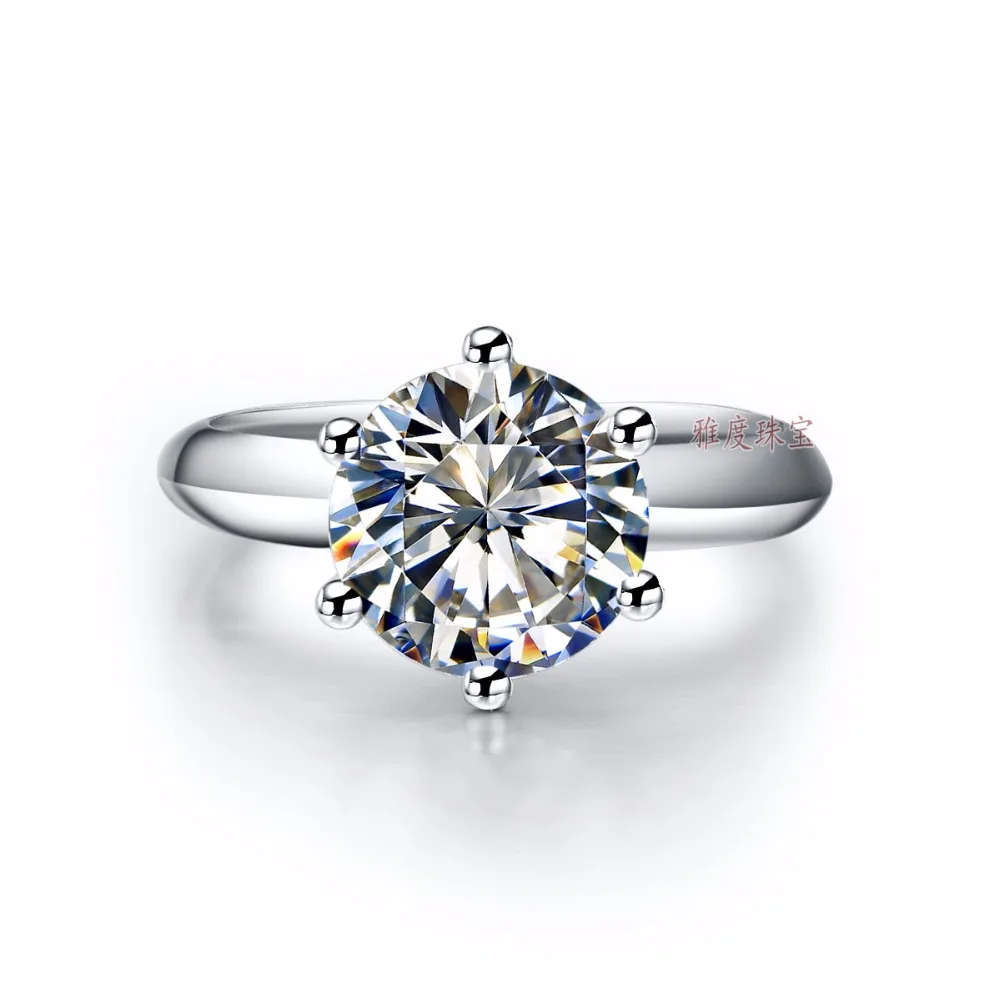 

CHARLES COLVARD 1CT Moissanite Diamant Ring For Woman Sterling Silver White Gold Cover Test Positive