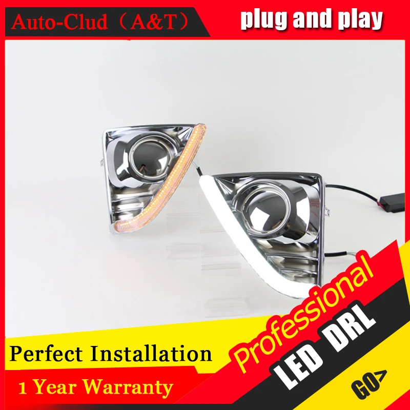 

Auto Clud car styling For Toyota YARiS L LED DRL For YARiS L led fog lamps daytime running light High brightness guide LED DRL