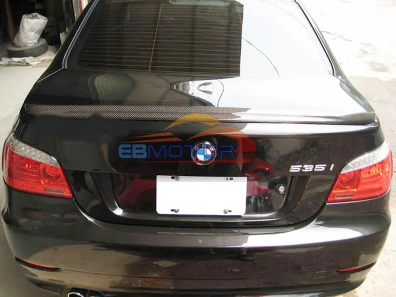 Реальные углеродного волокна M5 Стиль задний багажник спойлер, пригодный для BMW E60 5-SERIES 528i 535i 525i 530i 550i 545i 04-10 B028