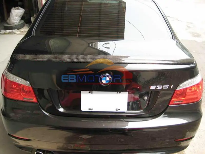 Real Carbon Fiber M5 Style Rear Trunk boot lip Spoiler Fit For BMW E60 5-SERIES 528i 535i 525i 530i 550i 545i 04-10